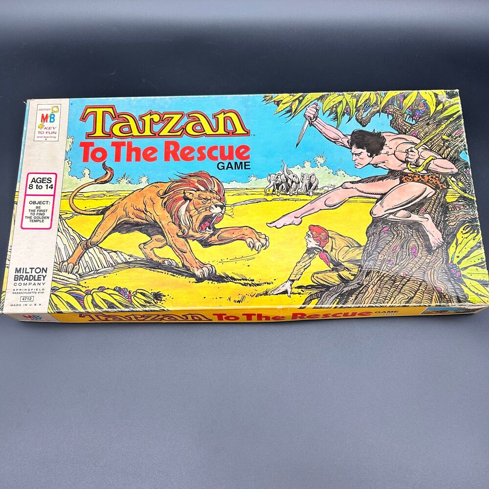 Tarzan To The Rescue Board Game 1977